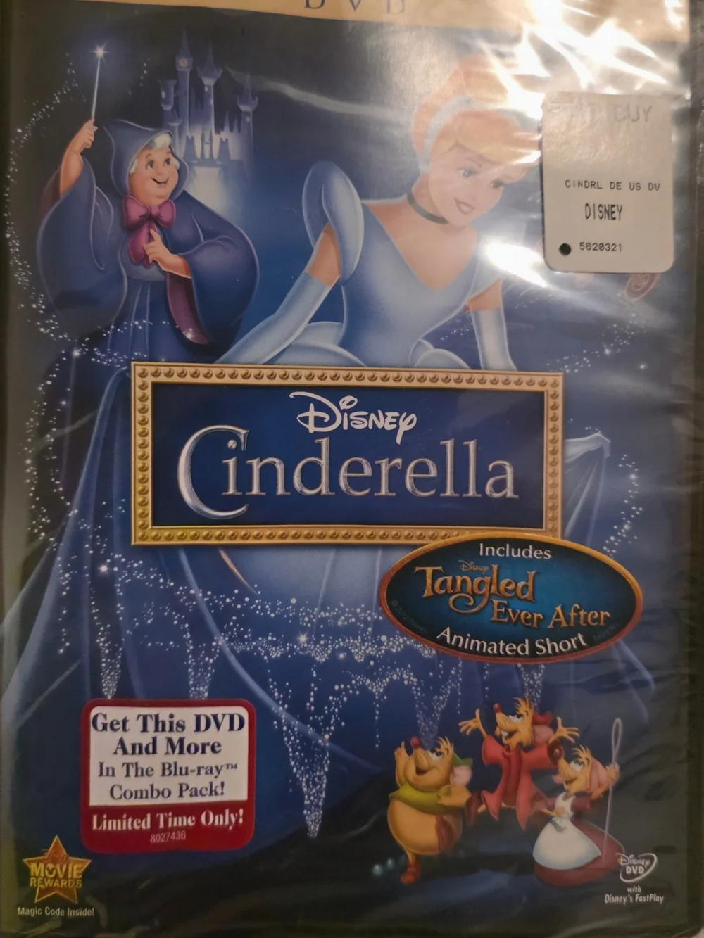 Disney Cinderella DVD — Blue, Gold